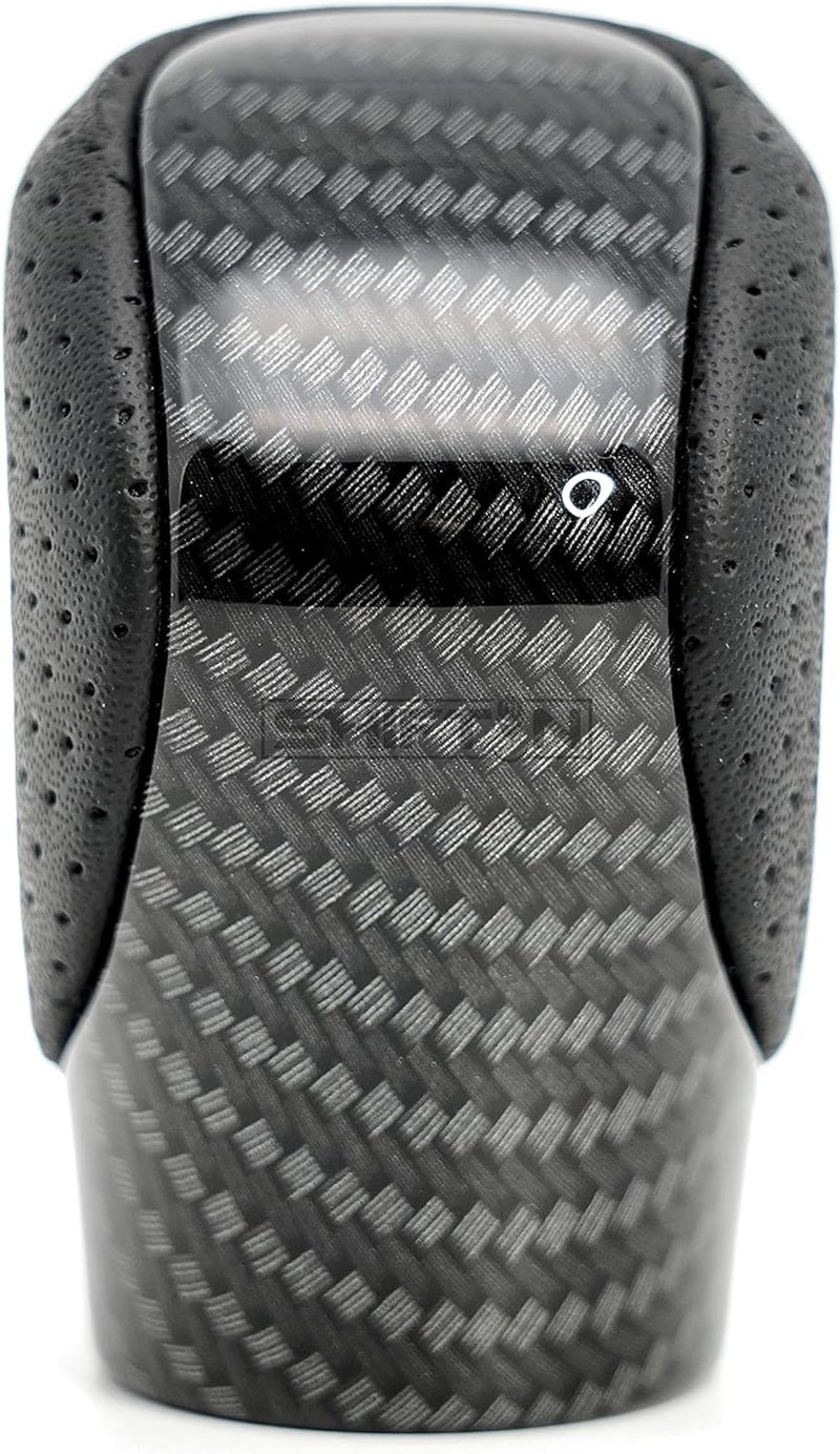 SHIFTIN Gear Shift Knob Shifter for Lexus ES GS GX is NX RC RX 200t 300 350 3450h 450hL 350L (Punched Black Leather/Carbon Pattern) - Image 5